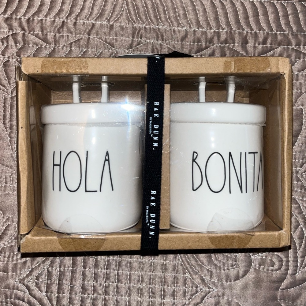 Rae Dunn Hola Bonita Ceramic Canister Set